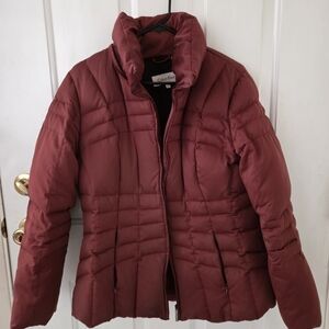 Calvin Klein Wine Down Puffer Coat Large